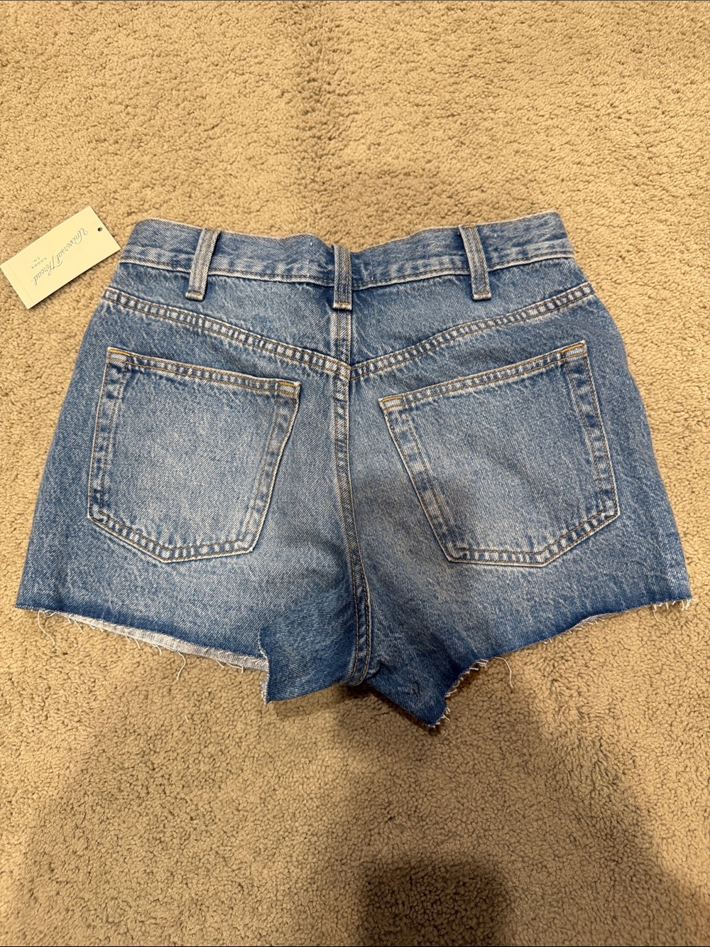 Universal Thread Light Blue High-Rise Distressed Denim Shorts - Picture 3 of 7